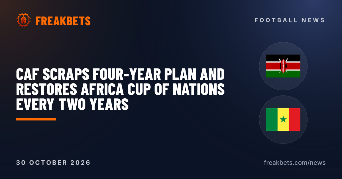 CAF scraps four-year plan and restores Africa Cup of Nations every two years
